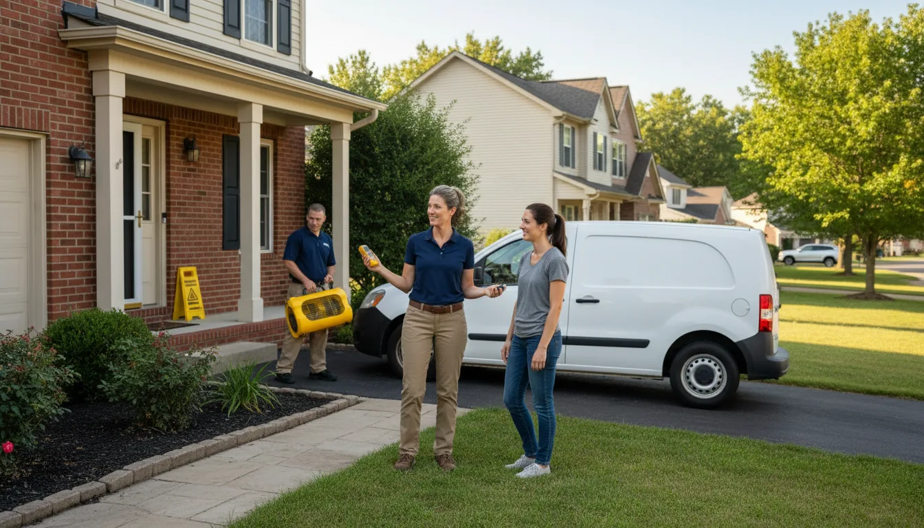 Residential water damage restoration in Bromide, OK